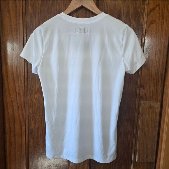 Under Armour Heat Gear Loose Fit V Neck Polyester T Shirt - Picture 6 of 9
